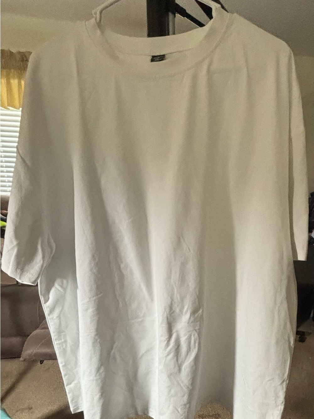 SHEIN White Short Sleeve Oversized Crew Neck Tee